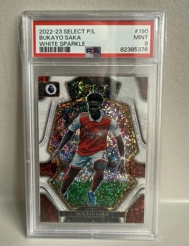 Bukayo Saka 2022 Panini Select White Sparkle