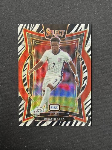 Bukayo Saka 2024 Panini Select Zebra Prizm #66