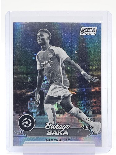 Bukayo Saka 2023 Topps Stadium Club Bianco e Nero /299