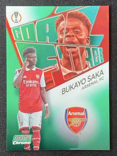Bukayo Saka 2023 Topps Stadium Club Chrome Green /99