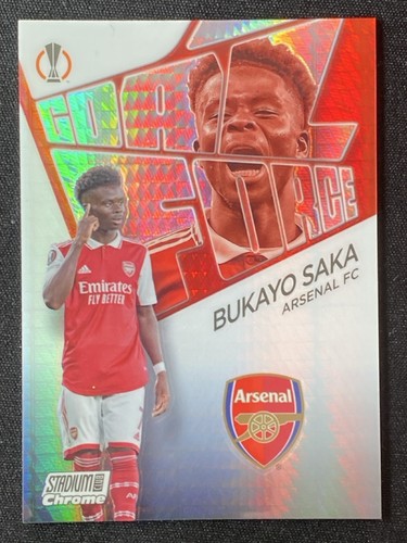 Bukayo Saka 2023 Topps Stadium Club Chrome Prism /199