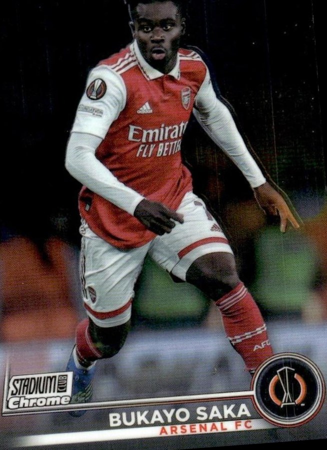 Bukayo Saka 2022 Topps Stadium Club Chrome UEFA 72