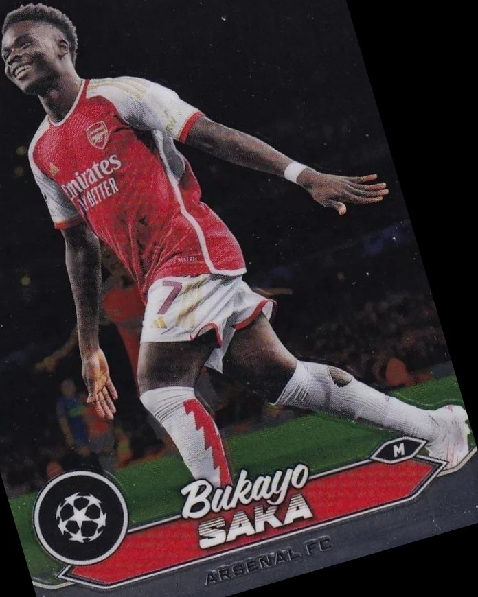 Bukayo Saka 2023 Topps Stadium Club Chrome UEFA Champions League