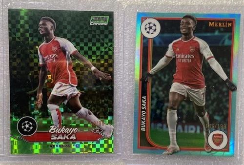 Bukayo Saka 2024 Topps Stadium Green X-Fractor /99