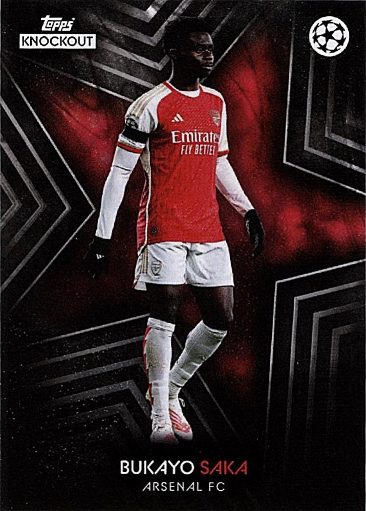 Bukayo Saka 2023 Topps Knockout UEFA Champions League
