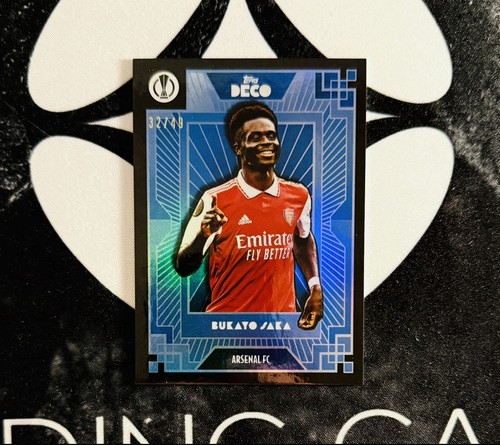 Bukayo Saka 2022 Topps UCC Deco Blue /49