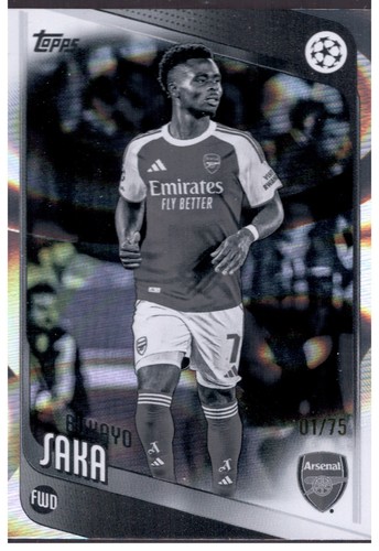 Bukayo Saka 2025 Topps UCC Flagship /75