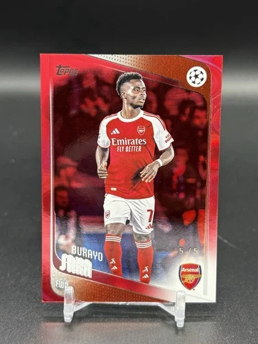 Bukayo Saka 2025 Topps UCC Flagship Red /5