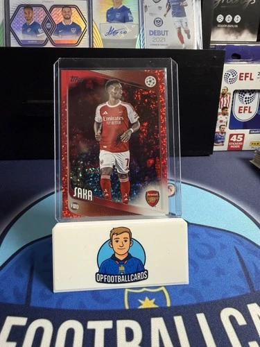 Bukayo Saka 2025 Topps UCC Flagship Red Speckle /5
