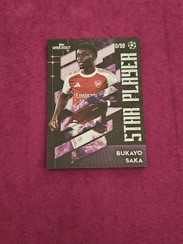 Bukayo Saka 2026 Topps UCC Knockout Purple Refractor /50