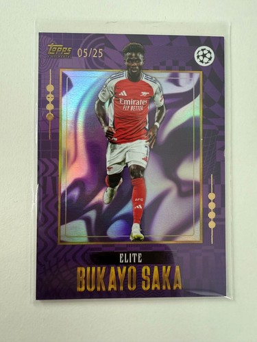 Bukayo Saka 2024 Topps UCC Purple /25