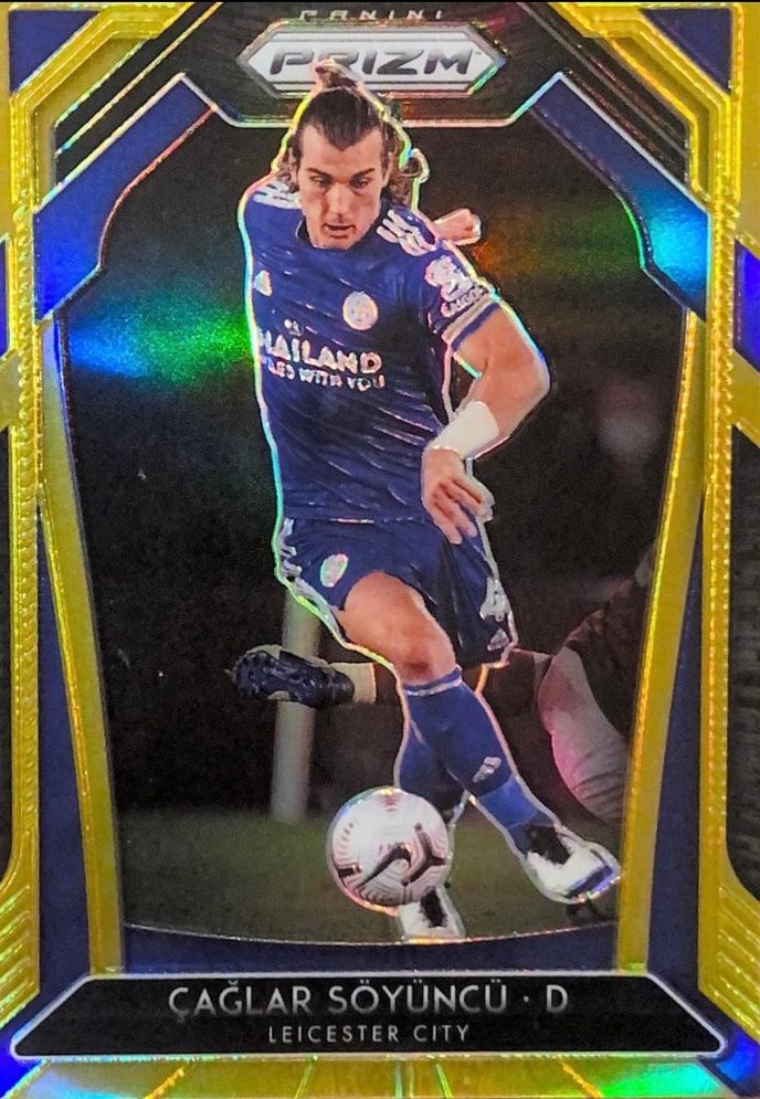 Caglar Soyuncu 2020 Panini Prizm Premier League Gold /10