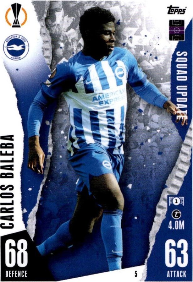 Carlos Baleba 2023 Topps Match Attax UEFA Club Competitions Extra