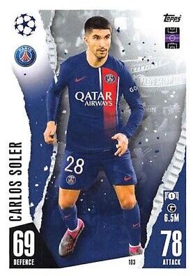 Carlos Soler 2023 Topps Match Attax UEFA Club Competitions
