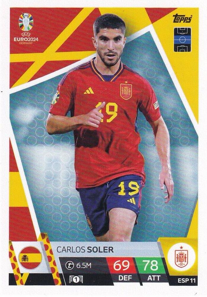 Carlos Soler 2024 Topps Match Attax UEFA EURO