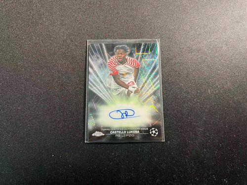 Castello Lukeba 2024 Topps Chrome UEFA Black Lazer