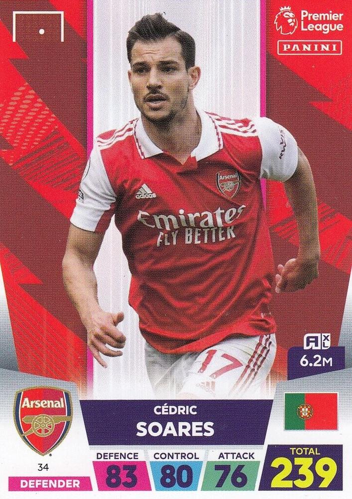 Cedric Soares 2023 Panini Adrenalyn XL Premier League