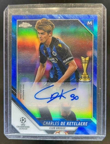 Charles De Ketelaere 2021 Topps Chrome Blue Refractor /150