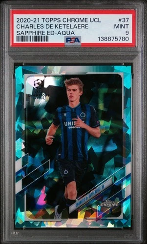 Charles De Ketelaere 2020 Topps Chrome Champions League Sapphire Edition /150