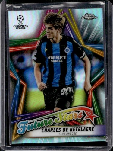 Charles De Ketelaere 2021 Topps Chrome UEFA Aqua Refractor /199
