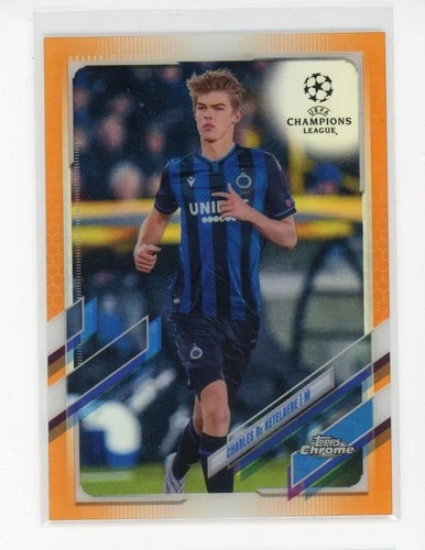 Charles De Ketelaere 2021 Topps Chrome UEFA Orange Refractor /25