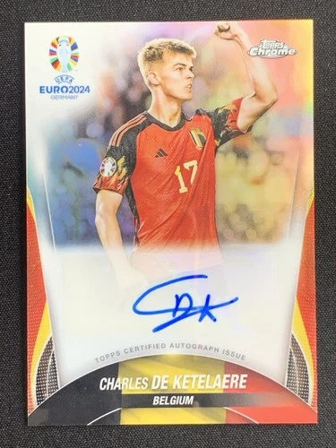 Charles De Ketelaere 2024 Topps Cromo UEFA Euro Refractor