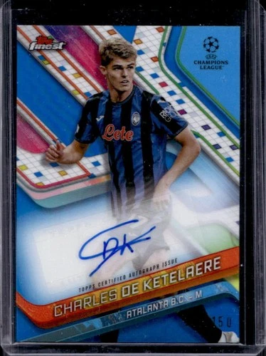 Charles De Ketelaere 2024 Topps Finest Blue Refractor /150