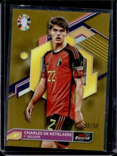 Charles De Ketelaere 2023 Topps Finest Gold Refractor /50