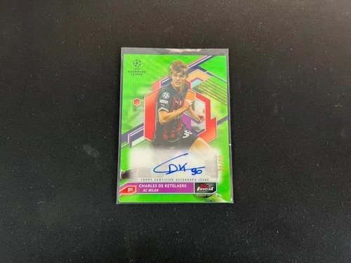 Charles De Ketelaere 2023 Topps Finest Green Wave /99