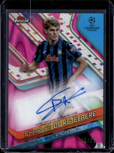 Charles De Ketelaere 2024 Panini Finest Magenta Wave Refractor /75