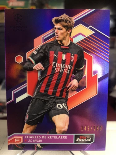 Charles de Ketelaere 2022 Topps Finest Purple Refractor /299