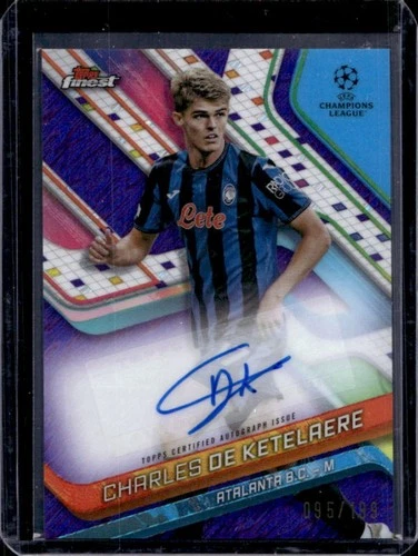 Charles De Ketelaere 2024 Panini Finest Purple Shimmer Refractor /199