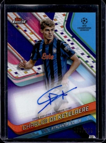 Charles De Ketelaere 2024 Topps Finest UEFA Purple Refractor /299