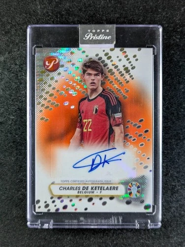 Charles De Ketelaere 2023 Topps Pristine UEFA Euro Orange /25