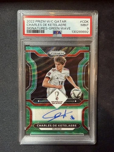 Charles De Ketelaere 2022 Panini Prizm World Cup Green Wave