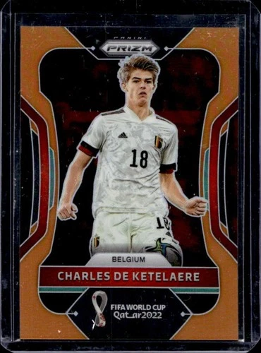 Charles De Ketelaere 2022 Panini Prizm World Cup Orange /25