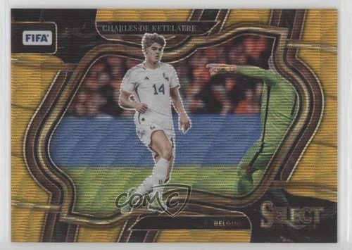Charles De Ketelaere 2022 Panini Select Gold Wave Prizm /10