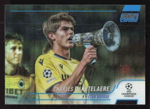 Charles De Ketelaere 2021 Topps Stadium Club Chrome Blue Prism