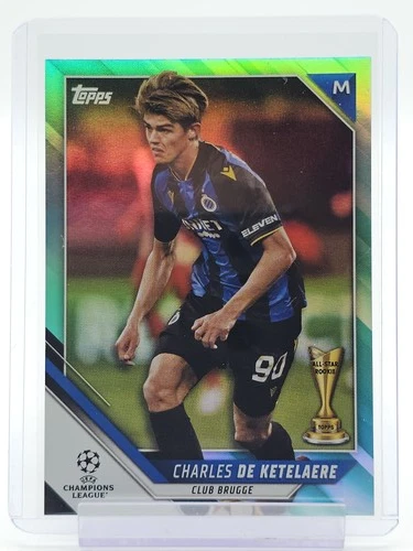 Charles De Ketelaere 2021 Topps UEFA Champions League Aqua Foil /299