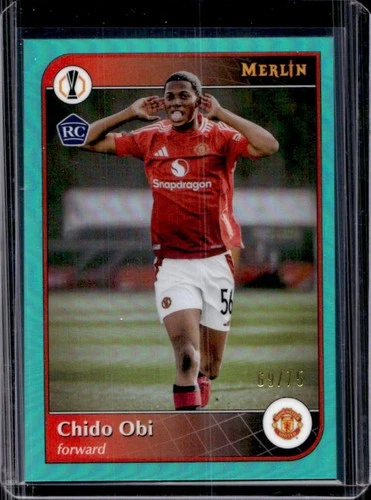 Chido Obi 2024 Topps Merlin Chrome Aqua Refractor /75