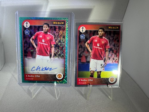 Chido Obi 2024 Topps Merlin UCC Chrome Aqua /75