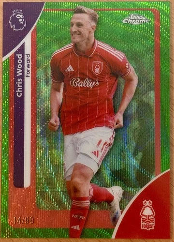 Chris Wood 2025 Topps Chrome Green Wave /99
