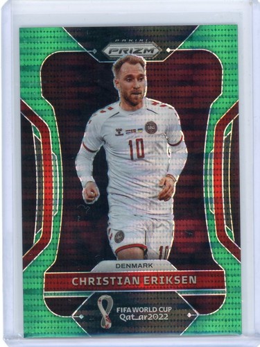 Christian Eriksen 2022 Panini Prizm Green Pulsar /5