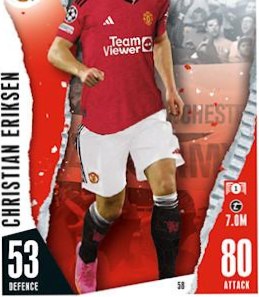 Christian Eriksen 2023 Topps Match Attax UEFA Club Competitions