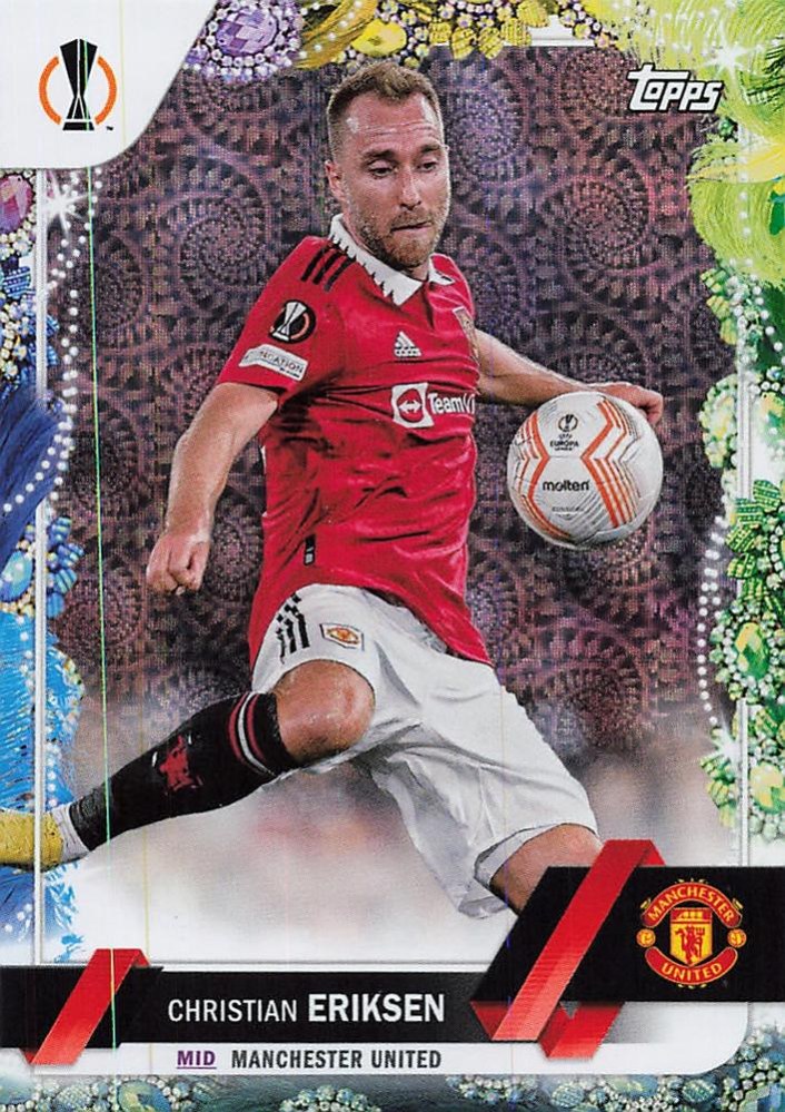 Christian Eriksen 2022 Topps UEFA Club Competitions Carnaval Edition