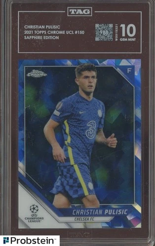 Christian Pulisic 2021 Topps Chrome Sapphire