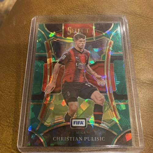 Christian Pulisic 2024 Panini Select FIFA Mezzanine Green Cracked Ice Prizm