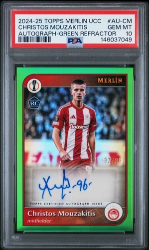 Christos Mouzakitis 2024 Topps Merlin Chrome Green /99
