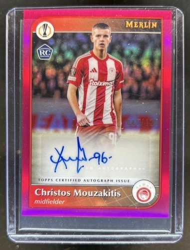 Christos Mouzakitis 2024 Topps Merlin Chrome UCC Magenta Refractor /125