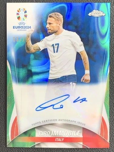 Ciro Immobile 2024 Topps Chrome Blue Lava Refractor /75